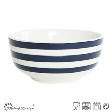 Bacia de jantar de porcelana de 14cm com design de círculos azul